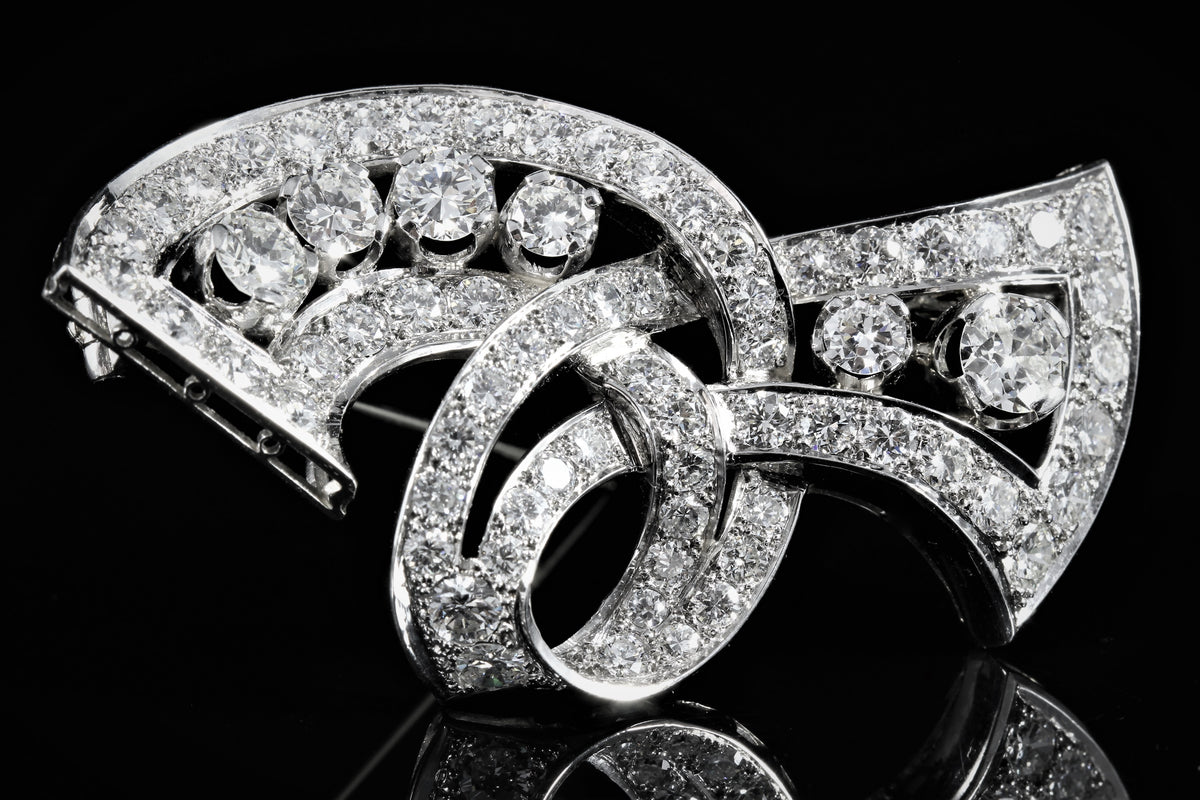 Broche diamants