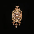 Pendentif Motif Floral en Or Jaune et Diamants