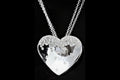 Pendentif coeur diamants