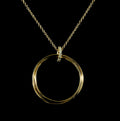 Collier or jaune et diamants