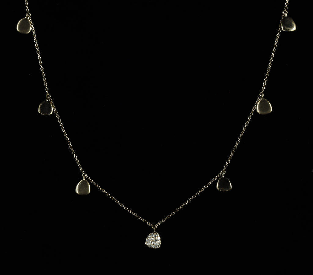 Collier or rose diamants