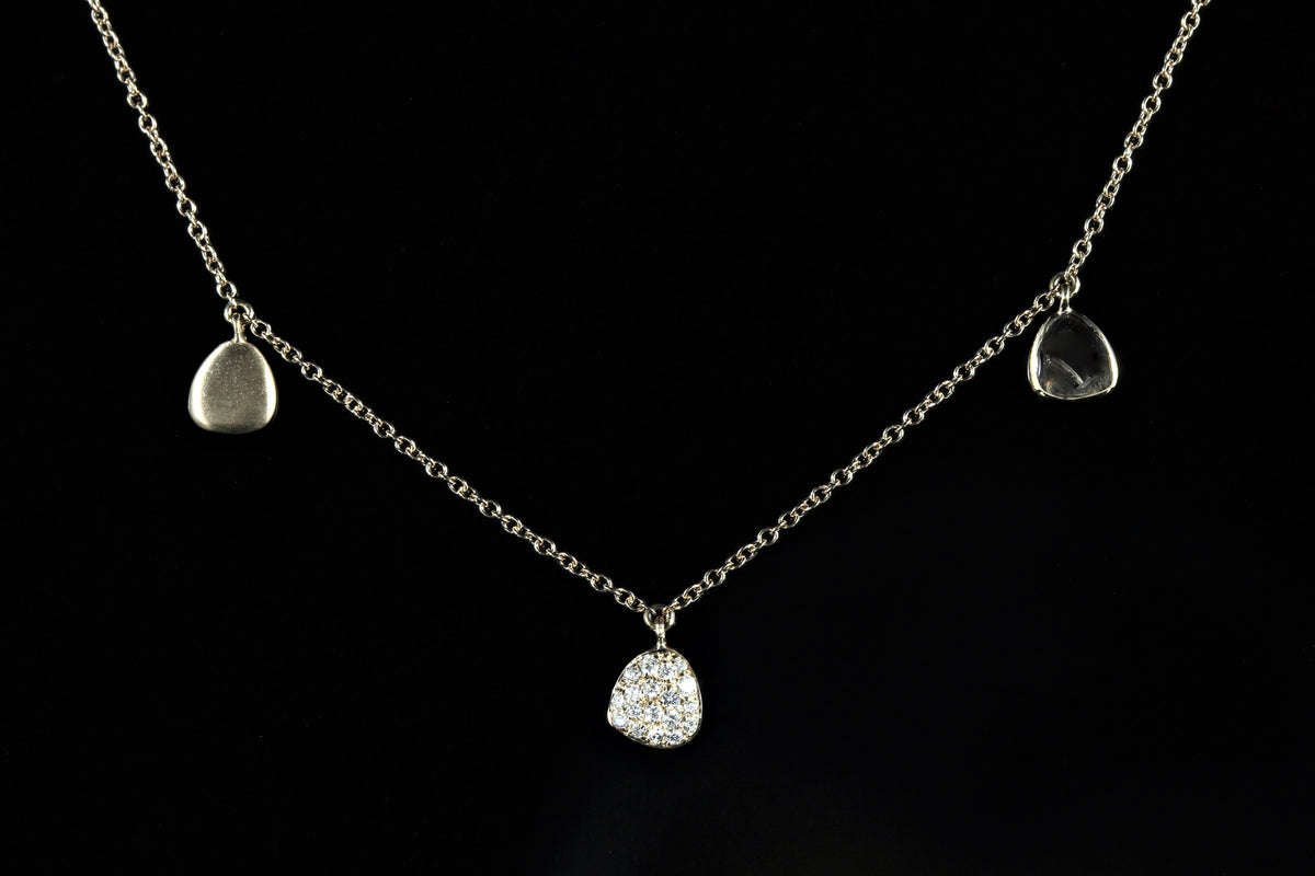 Collier or rose diamants