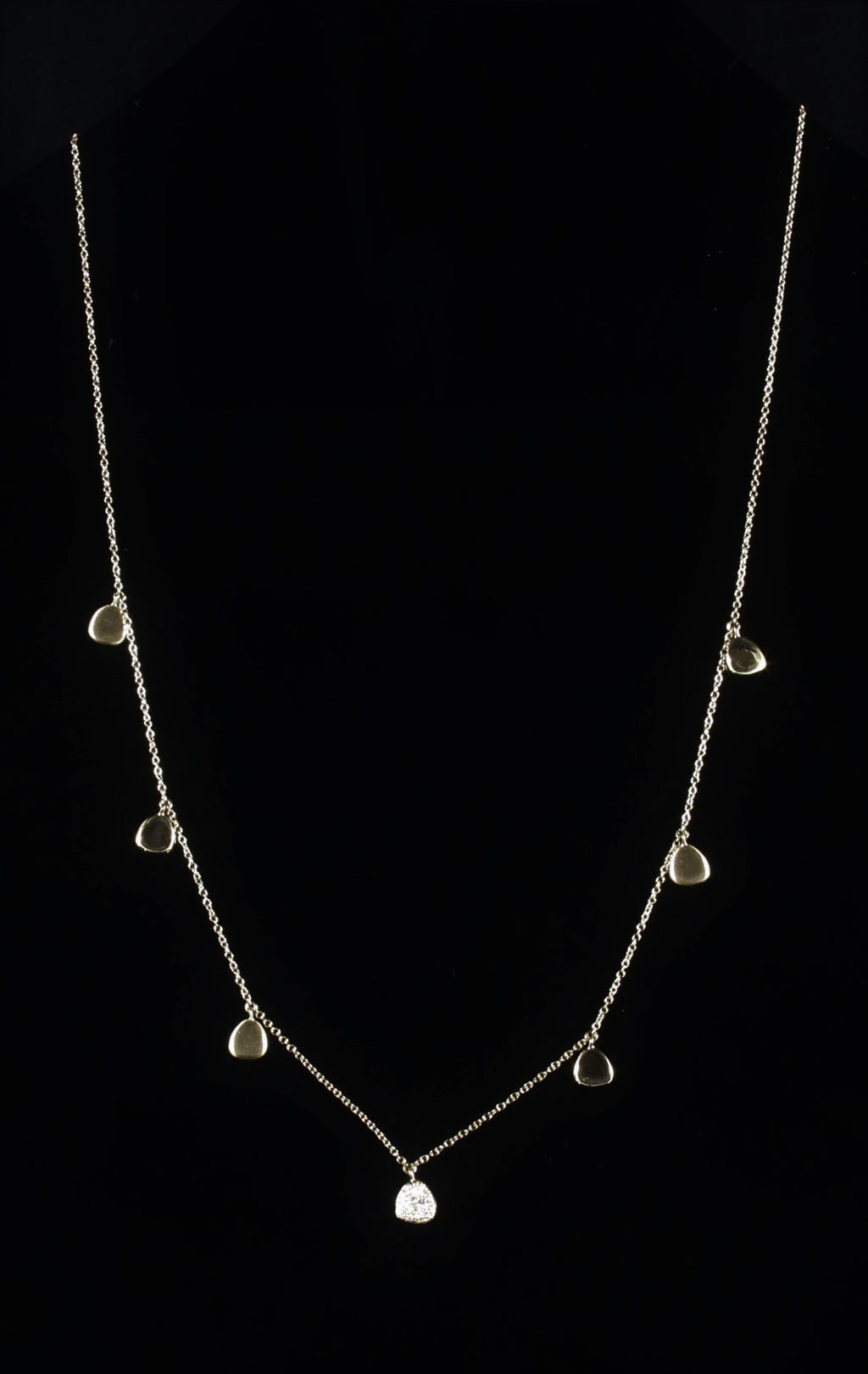 Collier or rose diamants