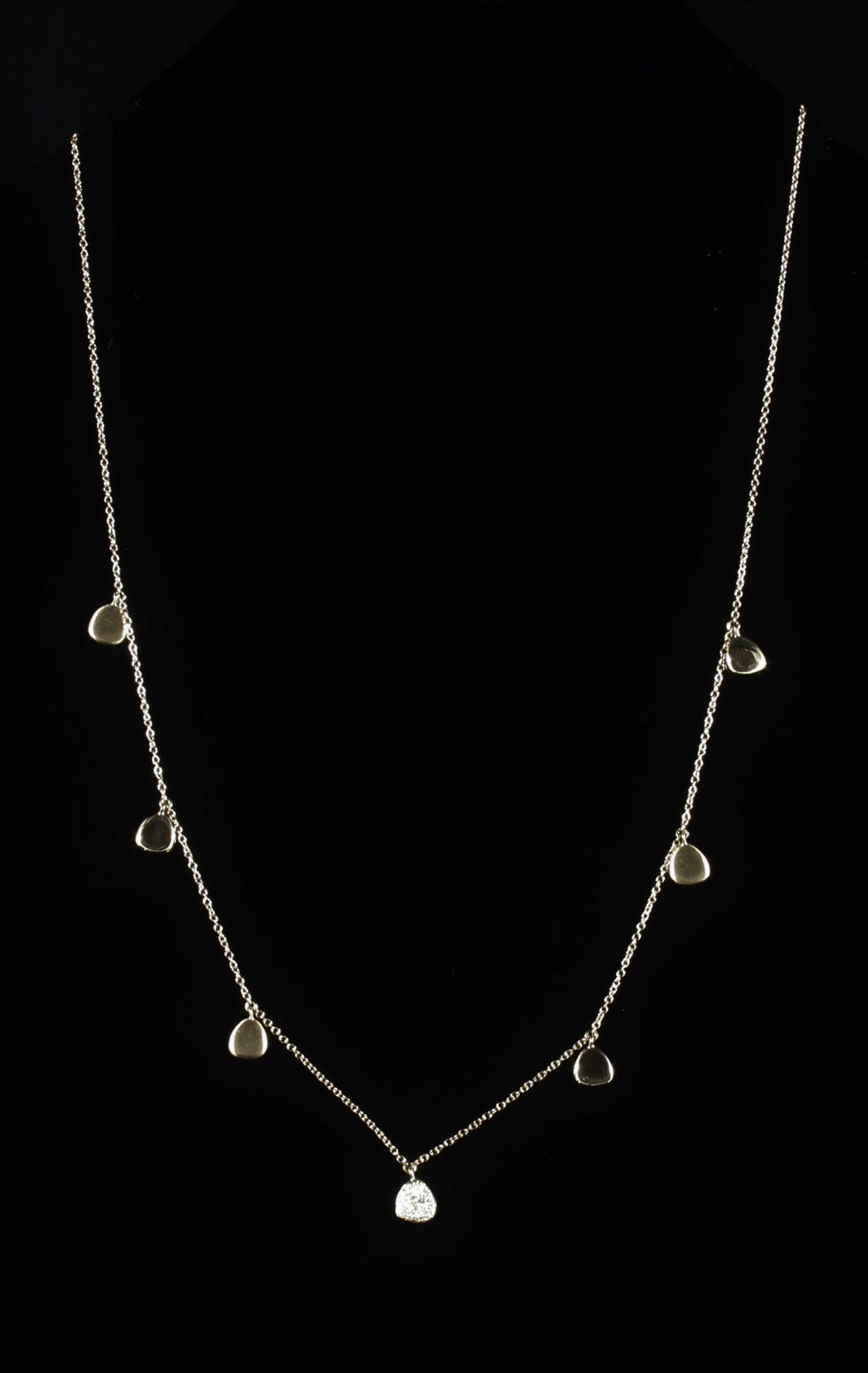 Collier or rose diamants