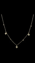Collier or rose diamants