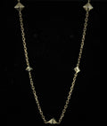 Collier or rose et diamants