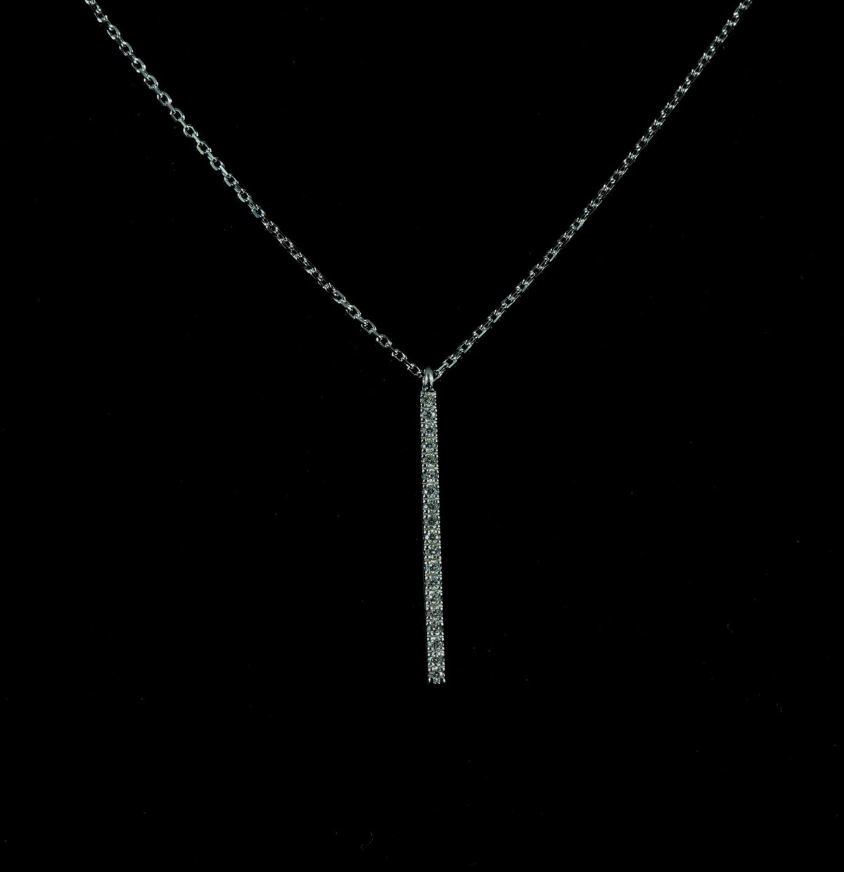 Collier pendentif or blanc