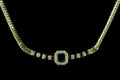 Collier saphir rubis diamants