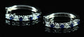 Créoles diamants et saphirs