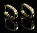 Créoles or rose diamants