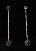 Paire de pendants d'oreilles or rose