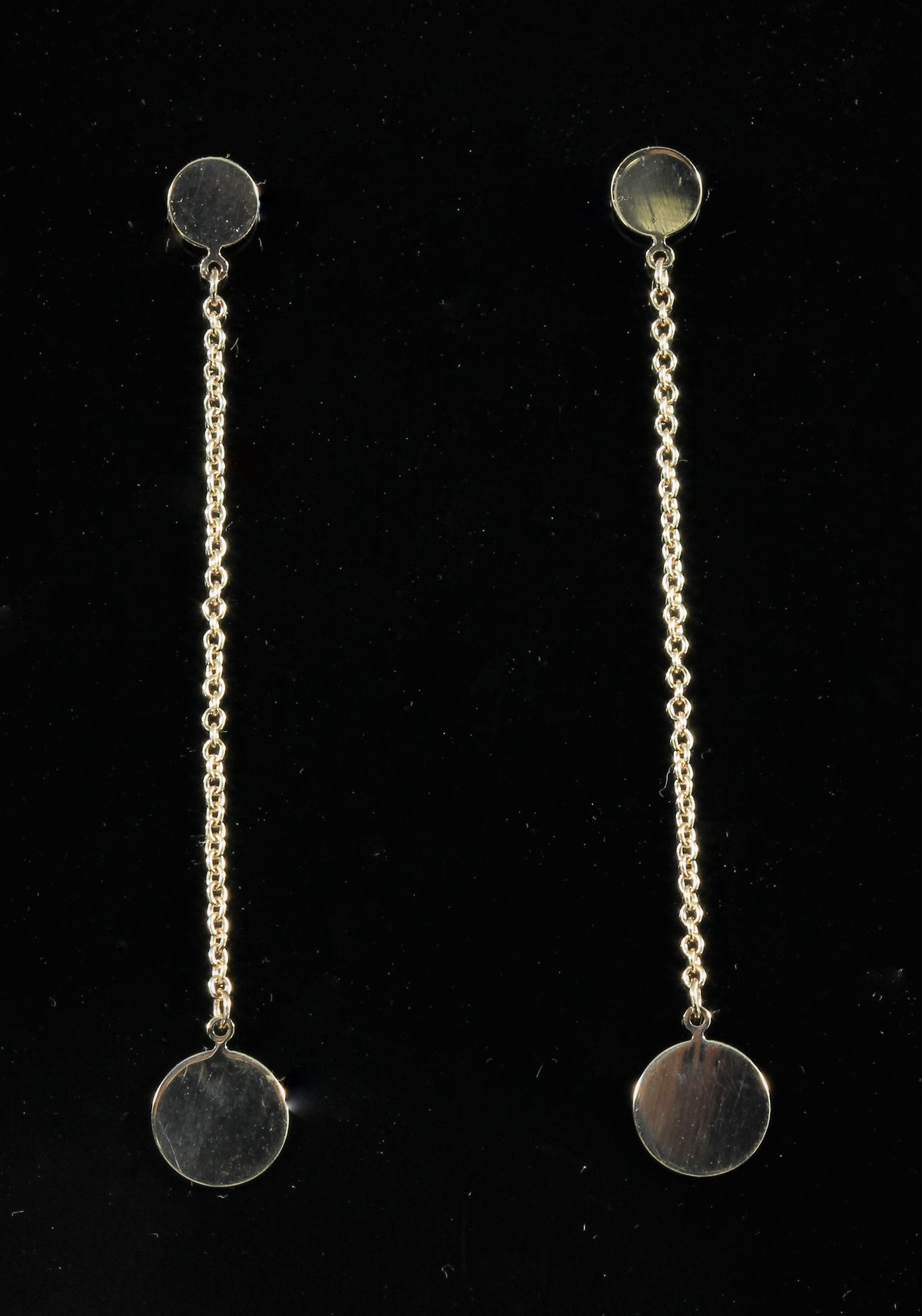 Paire de pendants d'oreilles or rose