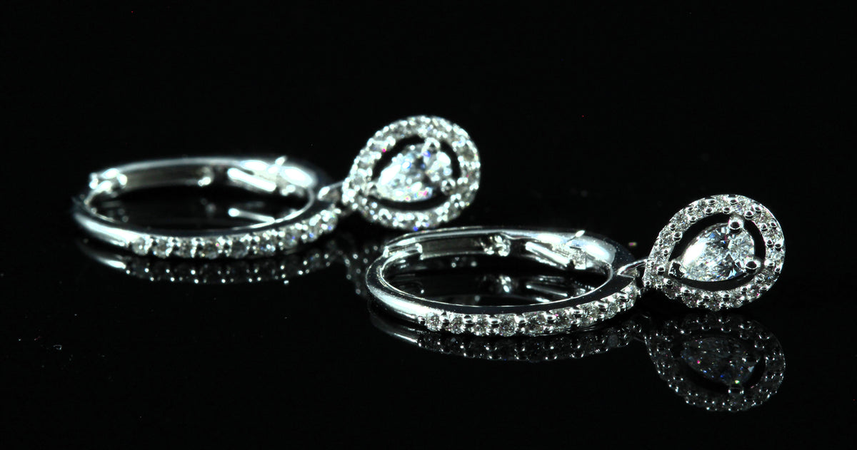 Pendants d'oreilles diamants
