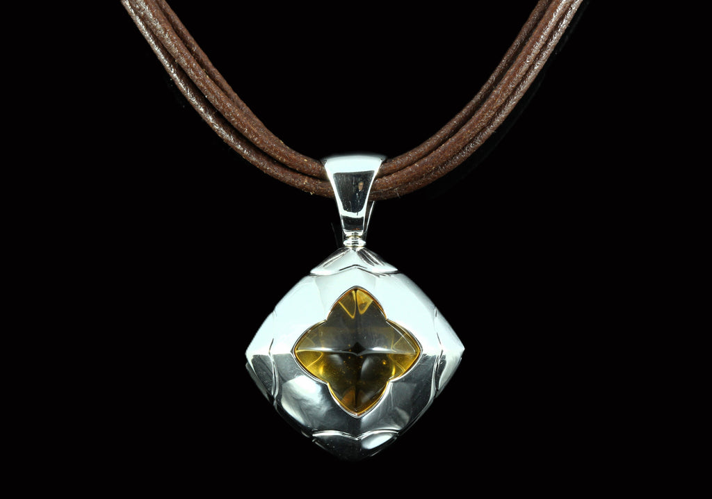 Pendentif BVLGARI Pyramide Citrine