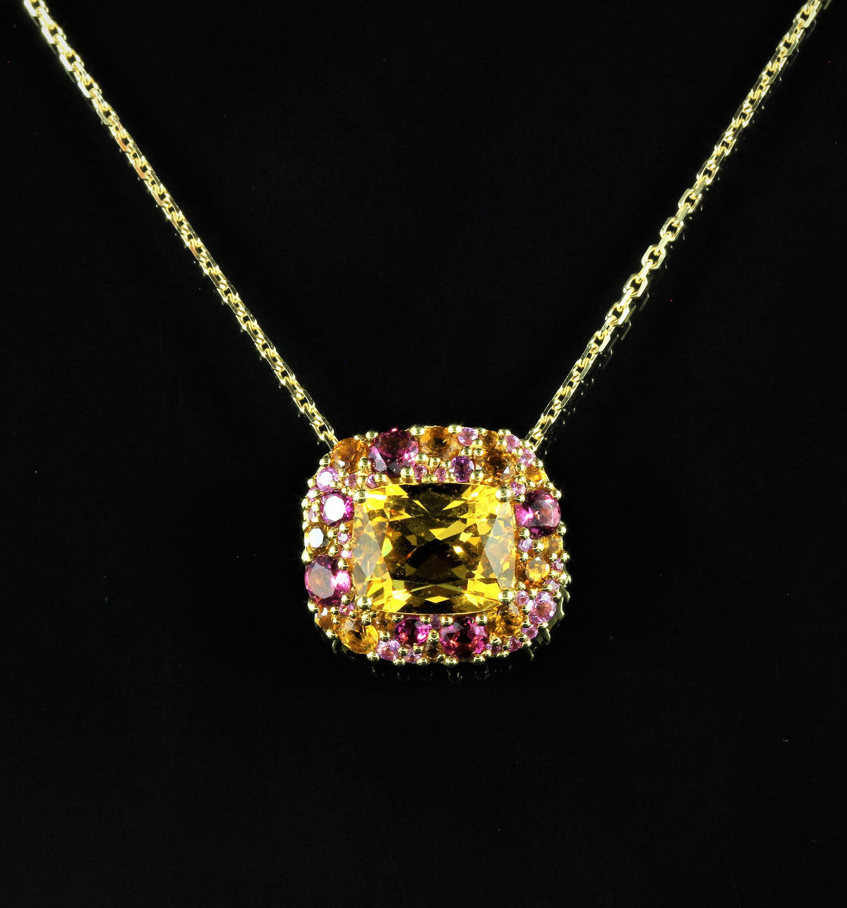 Pendentif composition couleur