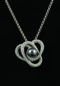 Pendentif perle et diamants