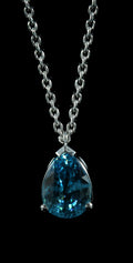 Pendentif Zircon bleu