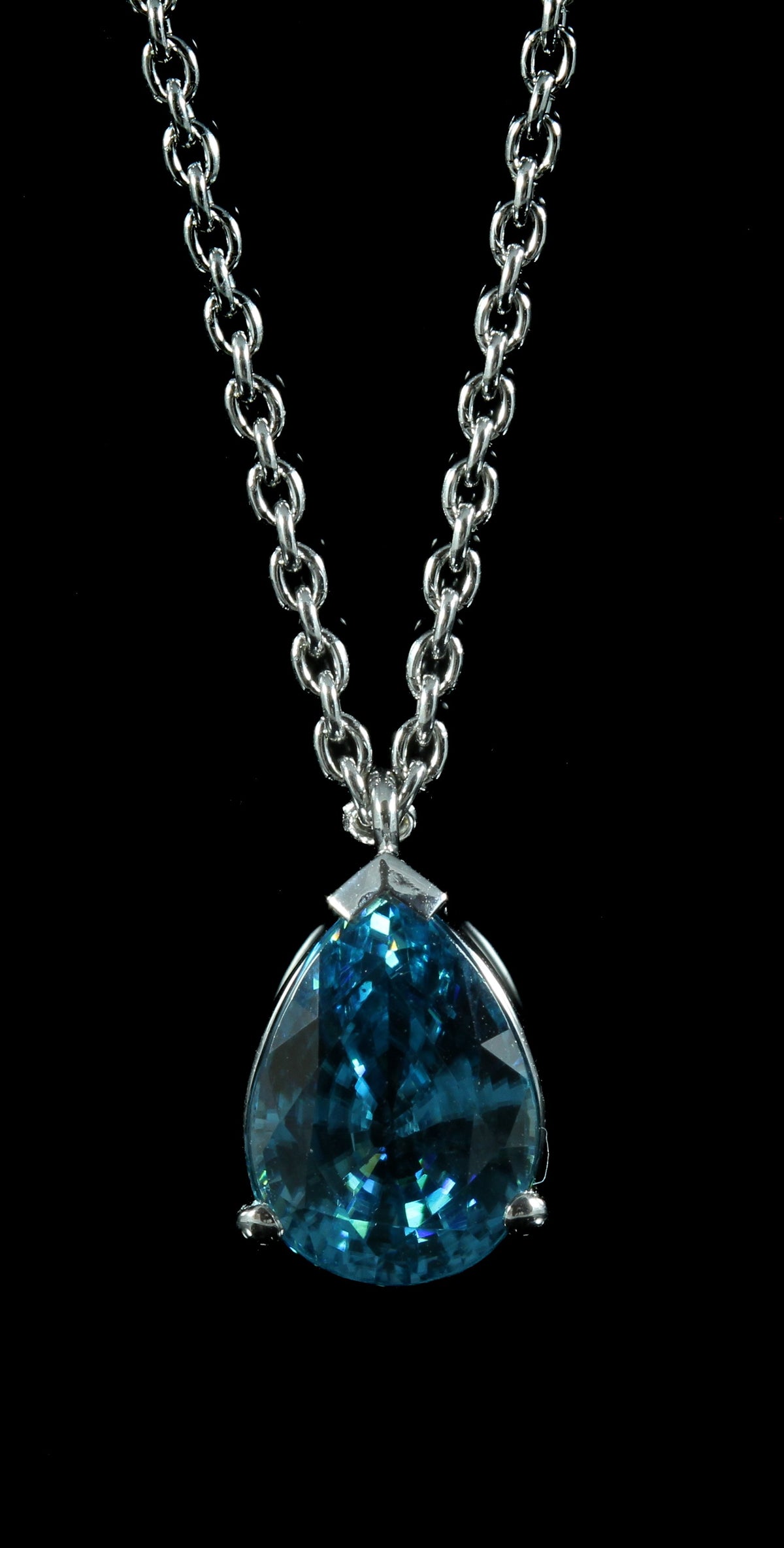 Pendentif Zircon bleu